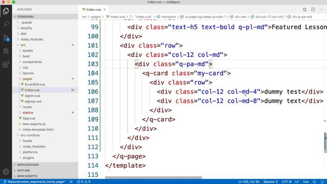 How to create a responsive card layout using Quasar Framework смотреть онлайн