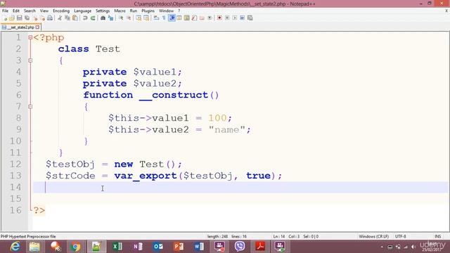 __set_state() Magic Method - Object Oriented Programming Tutorial смотреть онлайн