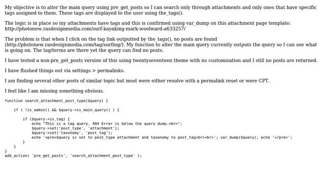 Wordpress: Attachment page tag queries & posts not found смотреть онлайн