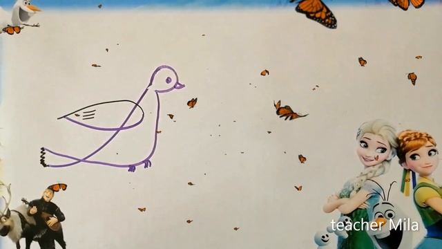 draw a pigeon, нарисуем голубя смотреть онлайн