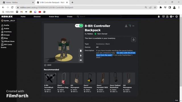 8-Bit Controller Backpack *New Free Item!!* смотреть онлайн