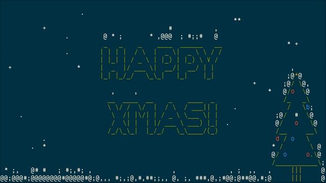xmas.py from ASCIImatics samples смотреть онлайн