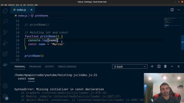 JavaScript Tutorial - Hoisting in JavaScript Explained смотреть онлайн