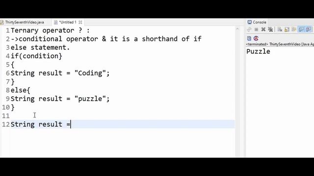 Ternary Operator ? : - Java Explanation Video. смотреть онлайн