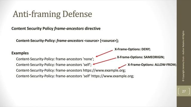Content Security Policy: Frame Ancestors смотреть онлайн