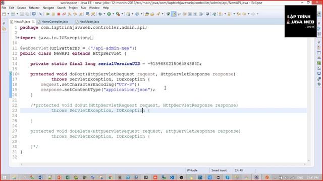 Restful api web service trong java web jsp servlet phần 2 смотреть онлайн