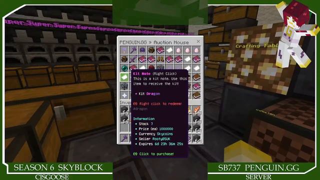 DAY 60 - SB737 PENGUIN.GG SERVER - SKYBLOCK - MINECRAFT BEDROCK CJSGOOSE смотреть онлайн