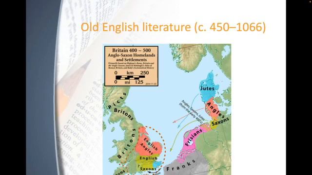 The History Of English Literature, Part 1: Anglo Saxons To The Middle Ages, Years 450 To 1500