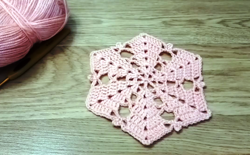 Шестиугольный МОТИВ крючком с небольшими Пико смотреть онлайн