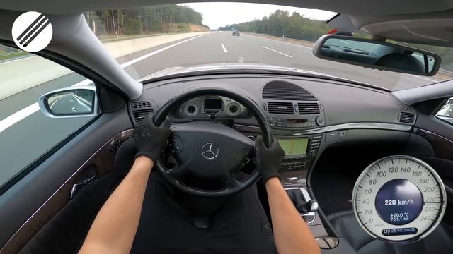 Mercedes-Benz E-Class E500 W211 TOP SPEED DRIVE ON GERMAN AUTOBAHN ?