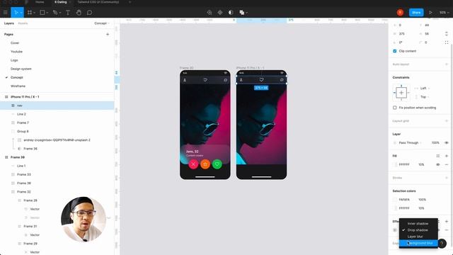 Figma Mobile App Design Tutorial 2021 - Dating iOS (5/6) смотреть онлайн