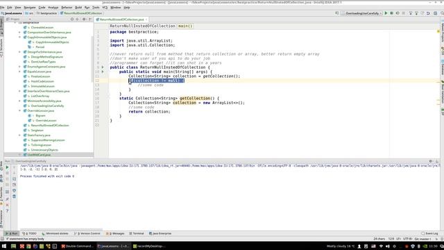 Урок Java 389: Best practice 25: Возвращение коллекций методам смотреть онлайн