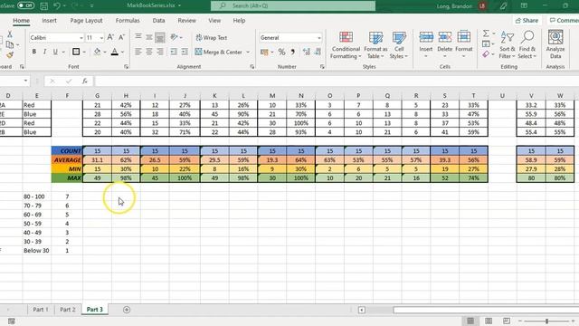 Creating a Markbook in Excel | Part 3 Summaries смотреть онлайн