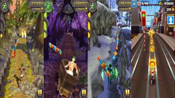 Temple Run 2 Vs Temple Run 2 Vs Temple Run 2 Vs Subway Surfers - Endless Run Gameplay
