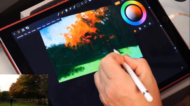Trying out a great brush for foliage in Art Studio Pro смотреть онлайн