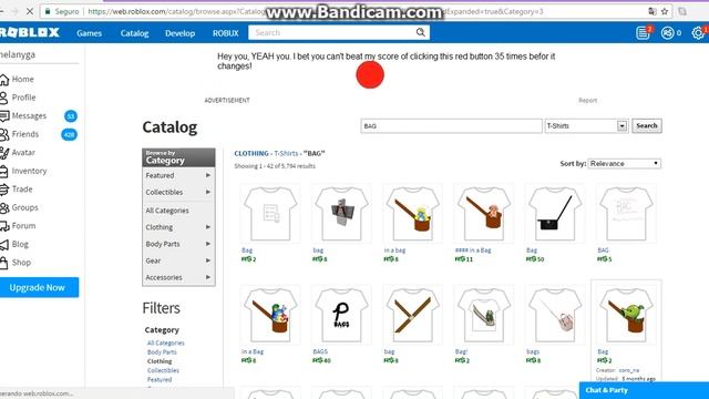 COMO TENER TSHIRT BAG EN ROBLOX GRATIS I xXMelanixJazminXx смотреть онлайн