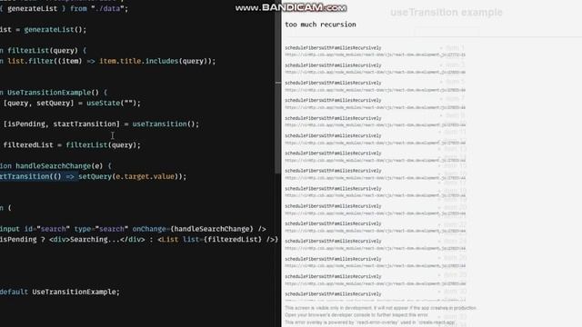 React 18 useTransition vs normal state update for heavy updates смотреть онлайн