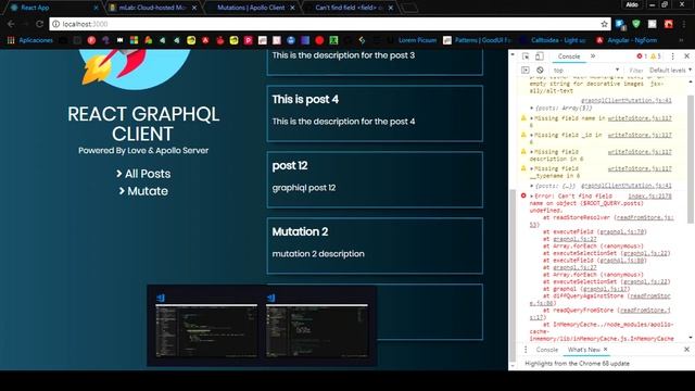 React GraphQL Client #2 ( Mutations ) ( ReactJS / Apollo Client ) смотреть онлайн