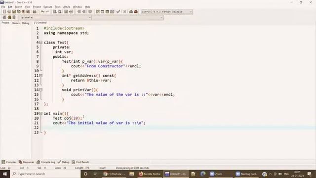 Accessing Private Member using a Pointer смотреть онлайн