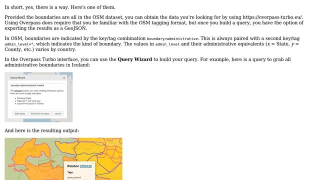 GIS: Get Polygon boundaries of all cities or municipalities from whole country in GeoJSON смотреть онлайн