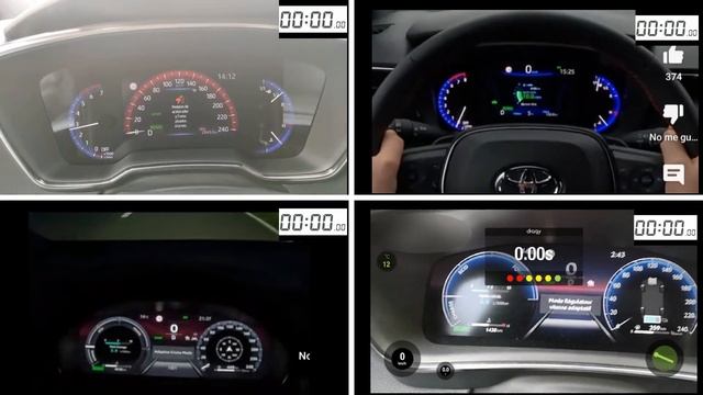 Comparativa 0-100. Toyota Corolla 125H, 140H, 180H, 200H смотреть онлайн