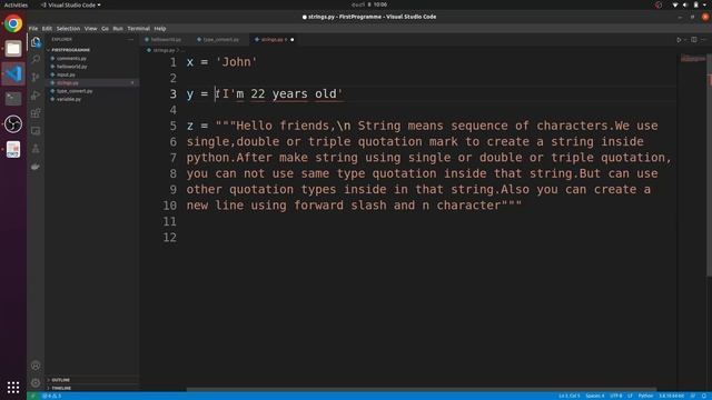 Python tutorial for beginners | Part 6 | String in python смотреть онлайн