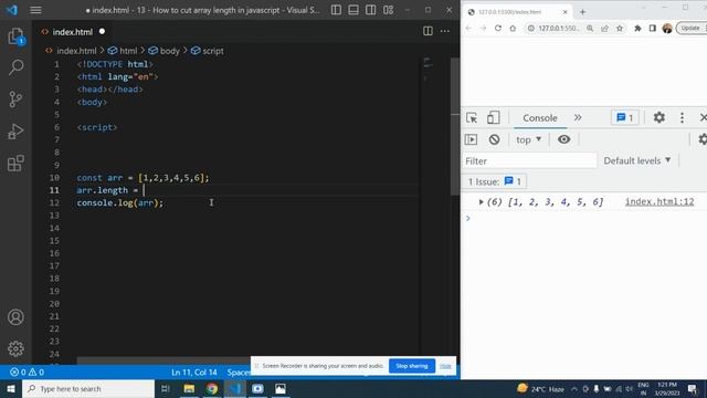 How to cut array length in JavaScript | JavaScript Tutorials in Hindi | Interview Question #13 смотреть онлайн