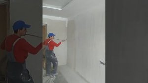 ШПАКЛЁВКА СТЕН МЕХАНИЗИРОВАННЫМ СПОСОБОМ...