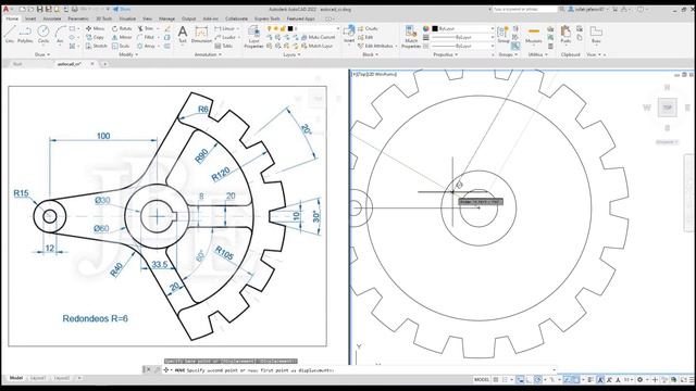 2D cizgi nümunəsi 15. 2D drawing sample/exercises смотреть онлайн
