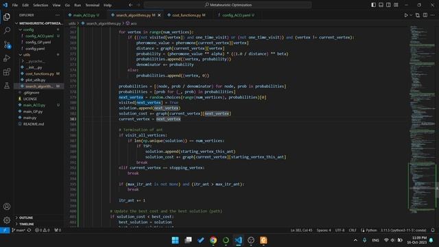 Adaptive & Coop. Algo.,F23(T5): Travelling Salesman Problem by Ant Colony Optimization (Python code смотреть онлайн