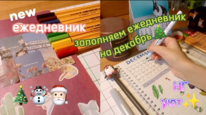 Начинаю вести новый ежедневник? Заполняем ежедневник на декабрь?☃️❄️?