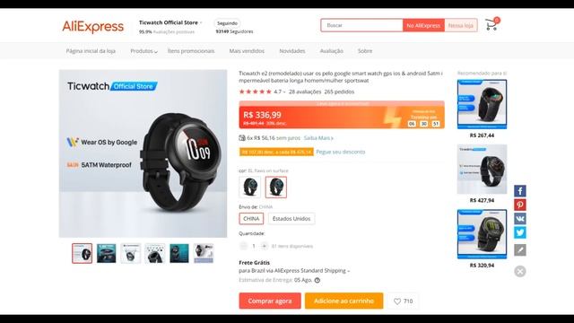 FONE OUVIDO e OUTROS por R$9,00 no ALIEXPRESS / SMARTWATCHEs em PROMOÇÃO смотреть онлайн