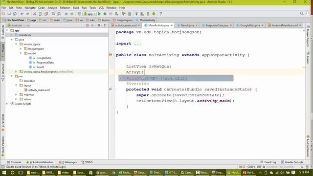Bai giang 63 Tuong tac dich vu Web dang JSON dang GSON смотреть онлайн