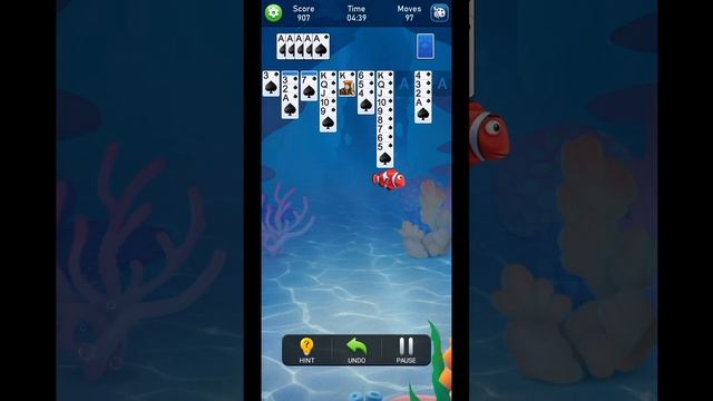 Solitaire Spider Fish (by Solitaire Aquarium) - free offline card game for Android - gameplay. смотреть онлайн