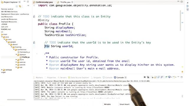 Define Profile Entity - Developing Scalable Apps with Java смотреть онлайн