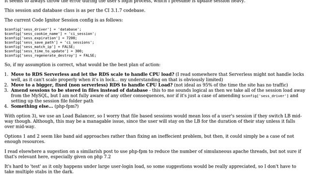 Codeignitor - under login / session load MySQL CPU spike and Fatal MySQL Deadlock смотреть онлайн