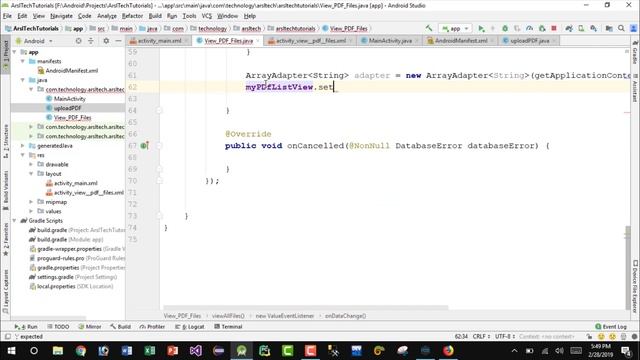 Android Studio Tutorial - How to Retrieve PDF Files from Firebase Storage and Display in List View смотреть онлайн