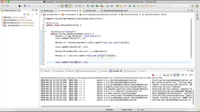 Lombok 06 - Spring Lombok Builder - Trung Tâm Java Master смотреть онлайн