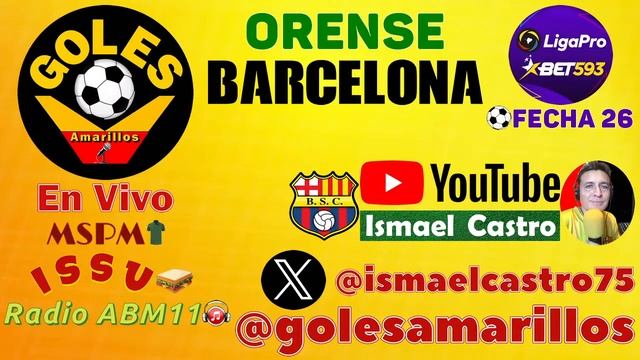 Goles Amarillos en vivo!!! Orense vs Barcelona смотреть онлайн