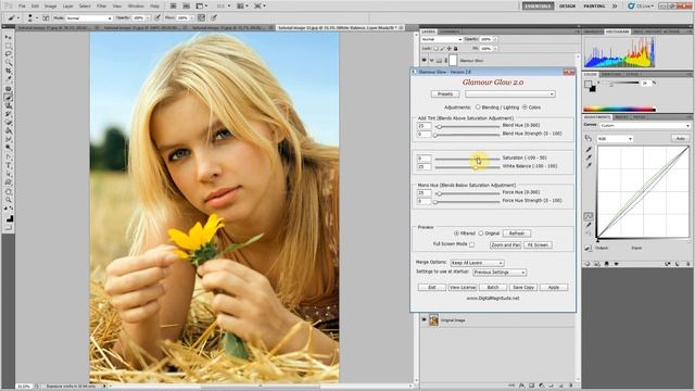 White Balance Adjustment in Glamour Glow Photoshop Plugin смотреть онлайн