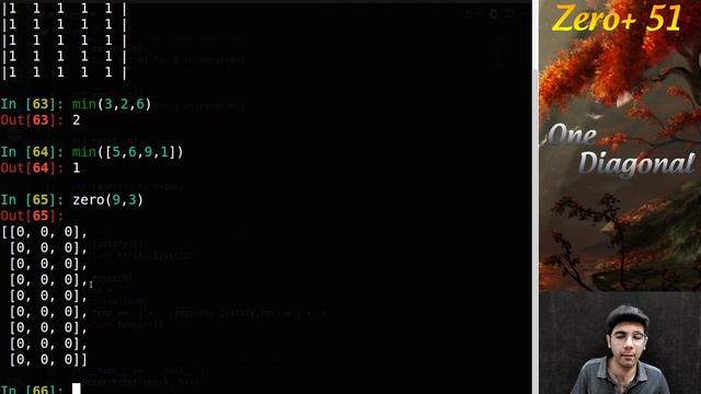 Python One & Diagonal Matrix Z+51 || ماتریس یک و قطری смотреть онлайн