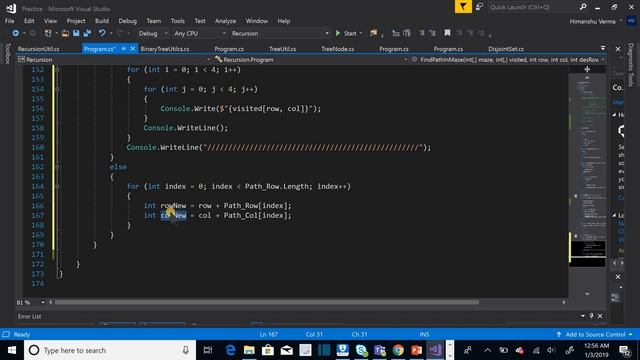 Rat In a Maze. (Data Structures and Algorithms #7)(Recursion #4)(Backtracking #3) смотреть онлайн