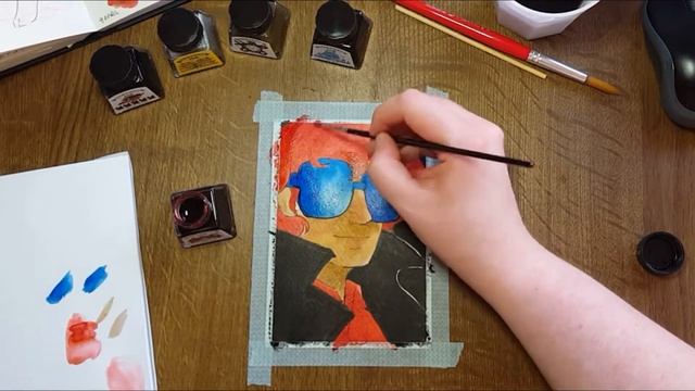 Painting with Drawing inks | Trying out Windsor and Newton drawing Inks смотреть онлайн