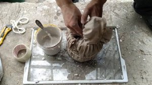 цветочный горшок из гипса своими руками/DIY gypsum flower pot