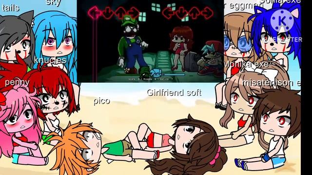 mi familia y la familia de boyfriend y las animatronics de fnai 1.2 reacciona a mod Mario madness смотреть онлайн