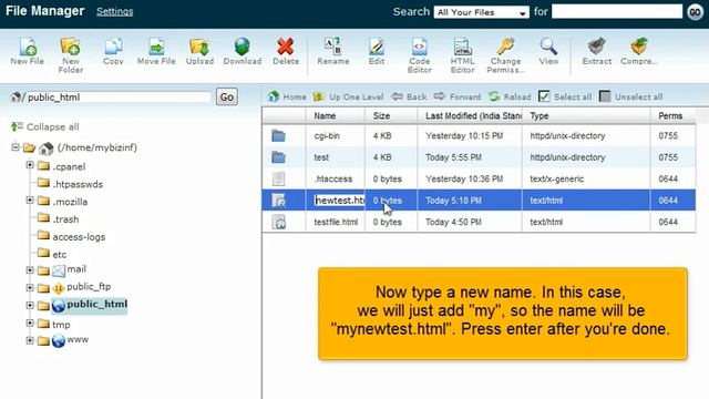 How to rename files in File Manager смотреть онлайн