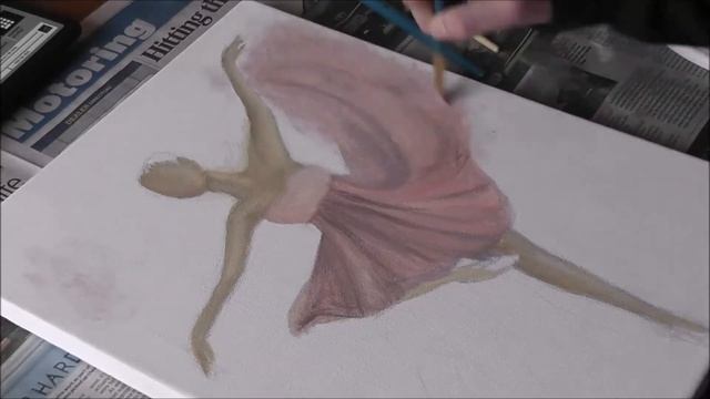 Acrylic Ballerina Painting смотреть онлайн
