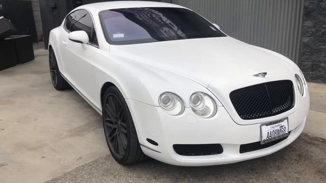 Bentley GT Matte pearl White смотреть онлайн