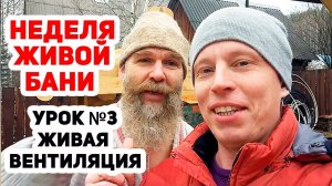 НЕДЕЛЯ ЖИВОЙ БАНИ №3 _ Как работает естественная ВЕНТИЛЯЦИЯ ДОМА.