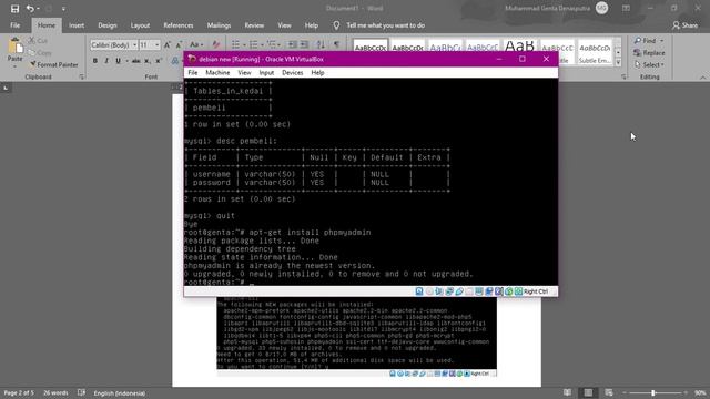 Tutorial Database Server dengan virtual box os linux смотреть онлайн